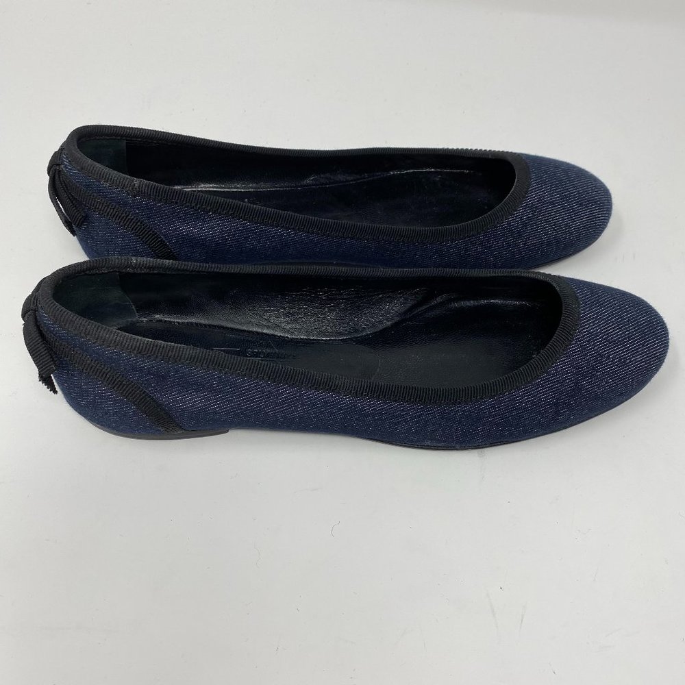salvatore ferragamo slip on flats w/ bow detail